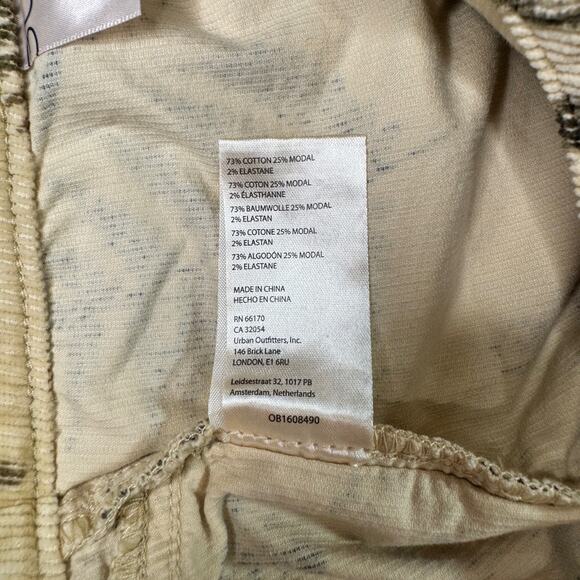 Pilcro Anthropologie Wanderer Mid-Rise Corduroy Pants Beige Floral Women’s 30 - Picture 16 of 16